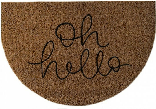 Etoile Covor de Intrare Antiderapant din Cauciuc Oh Hello Bej - negru 40x60buc