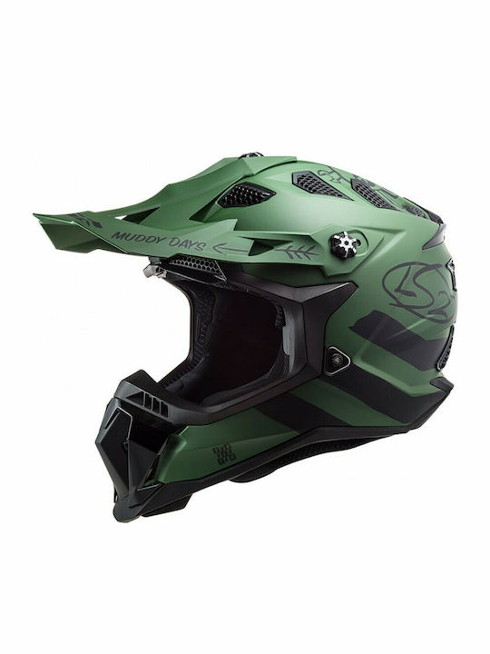 LS2 MX700 Subverter Evo Motocross Helmet DOT / ECE 22.05 1300gr Cargo Matt Military/Green MX700SEGCMBMG