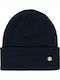 Flow Beanie Beanie with Rib Knit in Black color