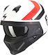 Scorpion Covert-X Solid T-Rust Helmet Matte White/Red Κράνος Μηχανής Modular ECE 22.05