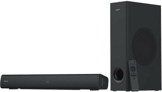 Creative Stage V2 Soundbar 2.1 Bluetooth και HDMI 80W με Τηλεχειριστήριο Μαύρο