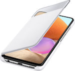 Samsung S View Wallet Cover Synthetisches Leder Weiß (Galaxy A32 4G) EF-EA325PWEGEE