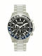 s.Oliver Herrenuhr 43mm Chronograph mit Silber Metallarmband