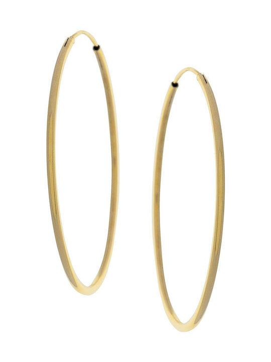 Prince Silvero Earrings Hoops made of Silver Go...