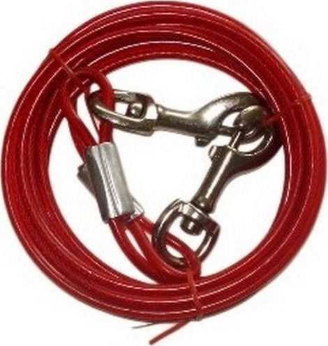 Pet Camelot Dog Leash/Lead Outdoor Tie-Out Wire Rope 3m 5mm in Red color 3m