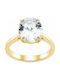 Vogue Single Stone from Gold Plated Silver