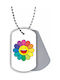 J Balvin Flower neck ID card - White