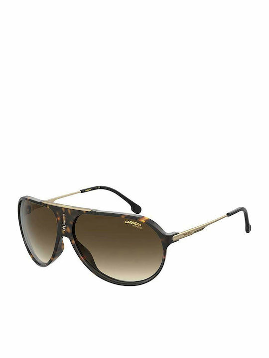 Carrera Hot65 Men's Sunglasses with Brown Tartaruga Frame and Brown Gradient Lenses 086 HA