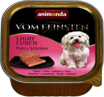 Animonda Vom Feinsten Light Lunch Υγρή Τροφή Σκύλων σε Ταψάκι Διαίτης με Γαλοπούλα και Χοιρινό Διαίτης, χωρίς Σιτηρά & Γλουτένη 150gr