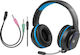 Tracer Gamezone Dragon Blue Over Ear Gaming Headset με σύνδεση 3.5mm