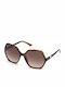 Guess Women's Sunglasses with Brown Tartaruga Plastic Frame and Brown Gradient Lens GU7747 52F