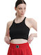 BodyTalk Women's Athletic Crop Top Sleeveless Black