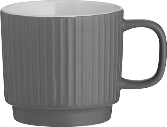Mason Cash Embossed Line Cană din Porțelan Grey 350ml