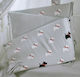 Down Town Home Sateen Dog Crib Bumpers Classic Inside Gray 39x187cm