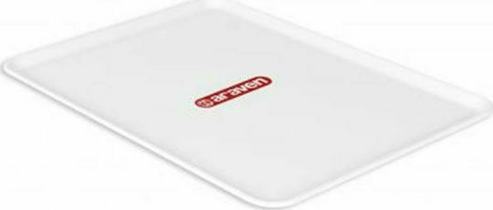 Araven Rectangle Tray of Plastic In White Colour 42x30x1.2cm AR00001024 1pcs