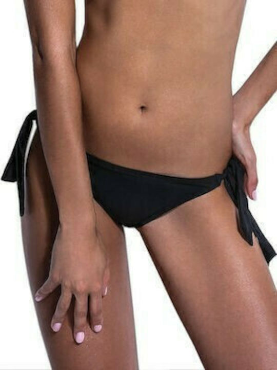Bluepoint Bikini Slip με Κορδονάκια Μαύρο