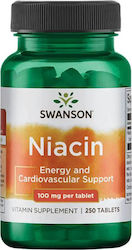 Swanson Niacin Vitamin 100mg 250 Registerkarten