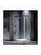 Devon Flow Corner Entry 455-CF12080C-100 Cabin for Shower with Sliding Door 120x80x195cm Clean Glass Chrome