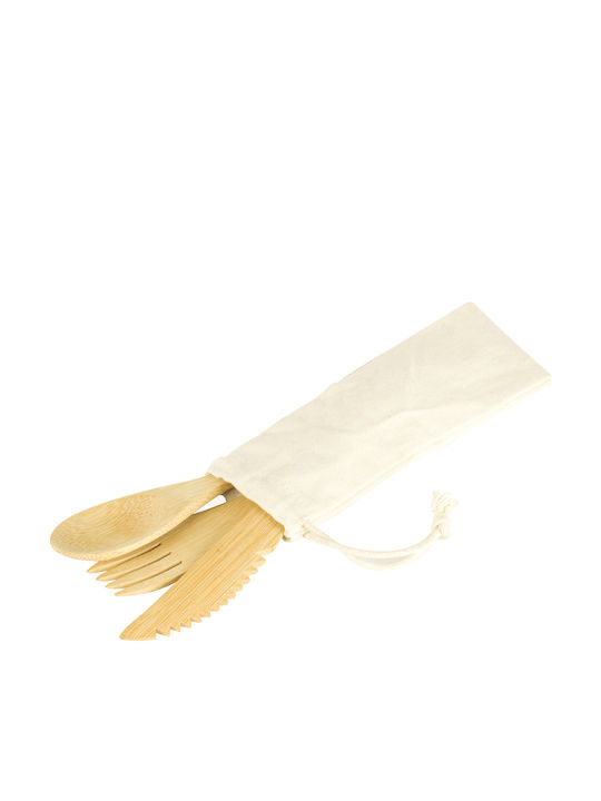 Pebbly 3-Piece Beige Cutlery Set