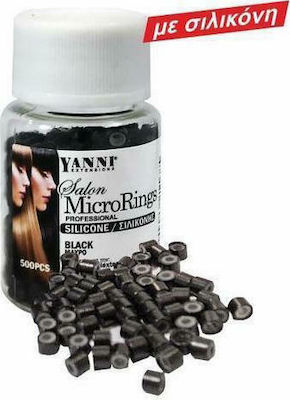 Yanni Extensions Micro Rings Σιλικόνης Μαύρο 500τμχ