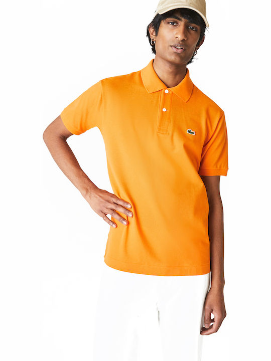Lacoste Ανδρική Μπλούζα Polo Κοντομάνικη Πορτοκαλί