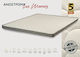 KS Kouppas Ανώστρωμα Lux Memory Antibacterial Ημίδιπλο Memory Foam 130x190x6εκ.