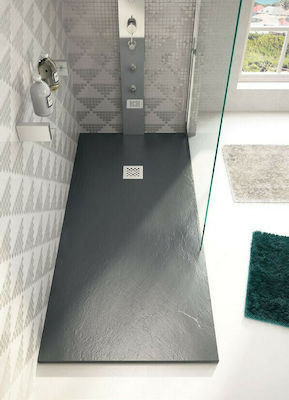 Karag Rectangular Artificial Stone Shower Cemento Pietra 70x120x2.5cm