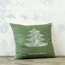 Nima Christmas Decorative Pillow Boho Tree Square Green 45x45pcs