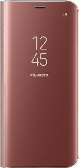 Hurtel Clear View Book Πλαστικό Ροζ Χρυσό (Galaxy A72)