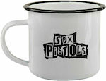 Sex Pistols, Κούπα εμαγιέ με μαύρο χείλος 340ml