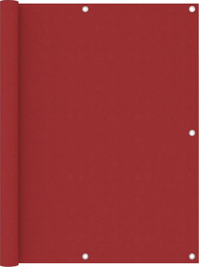 vidaXL Rectangular Shade Divider Red in Roll With Hoop & with PU Coating 1.2x6m made of Oxford fabric