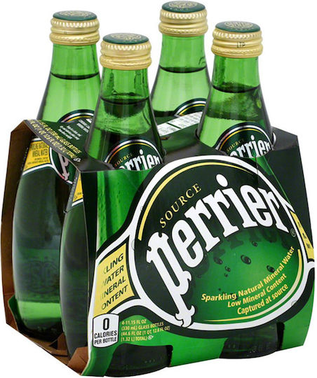 Perrier Ανθρακούχο Νερό σε Γυάλινο Μπουκάλι 4x0.33lt