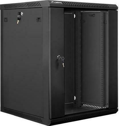 Lanberg Монтиран на стена Рак кабинет 15U 60x60x77.4см Черен WF01-6615-10B