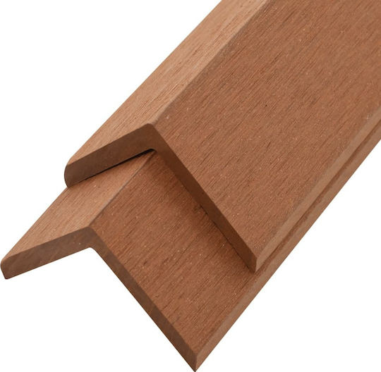 vidaXL Deck Ecke für Gartenboden aus WPC 170x4.5cm 5Stück 170cm Hellbraun