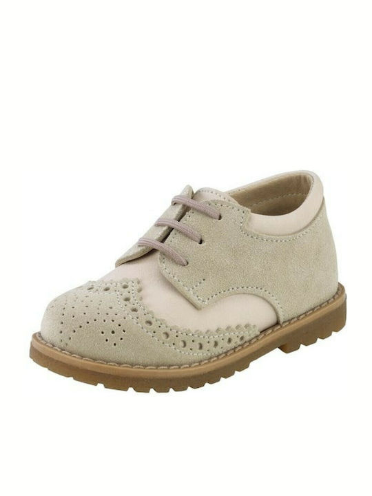 Gorgino Βαπτιστικά Δερμάτινα Oxfords Εκρού