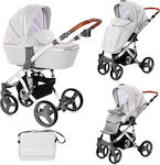 Lorelli Rimini 2 in 1 Verstellbar 2 in 1 Baby Kinderwagen Geeignet für Neugeborene Grey & Black Dots