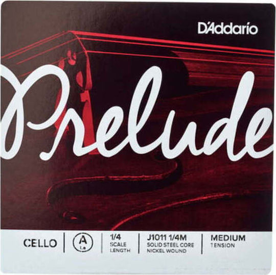Daddario Prelude Cello 1/4 Medium Μονή Χορδή Steel Τσέλου