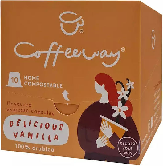 Coffeeway Κάψουλες Espresso Delicious Vanilla Συμβατές με Μηχανή Nespresso 10caps