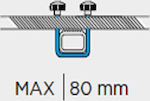 Menabo Fitting System Marathon Dachträger Montagesystem für Dachträger 800mm 4Stück