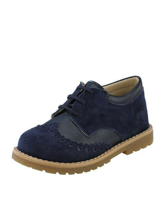 Gorgino Βαπτιστικά Δερμάτινα Oxfords Navy Μπλε