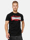 Lonsdale T-shirt Bărbătesc cu Mânecă Scurtă Negru
