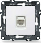 Aca Prime Front Single Telephone Socket White 1000113001