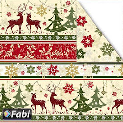 Fabi Cardboard Double Sided Σχεδίου Xmas Barock 50x70cm