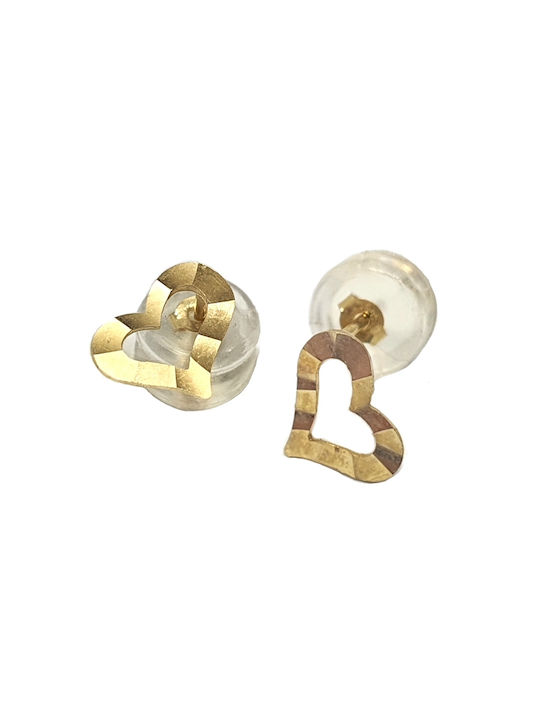 14K Gold earrings Hearts