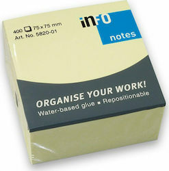 All About Office Sticky Memo Pads Cube Yellow 7.5x7.5cm All About Office Sticky Memo Pads Cube Yellow 7.5x7.5cm