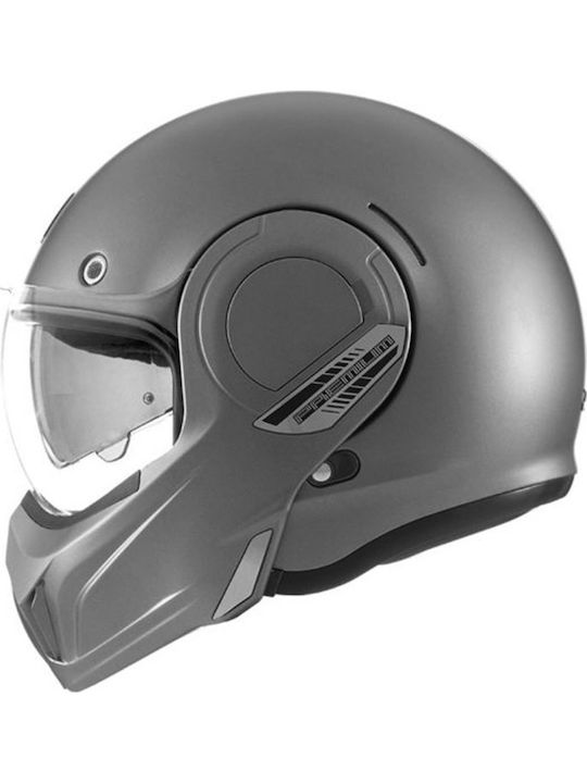 Nox Stratos Matt Titanium Κράνος Μηχανής Flip-Up 1600gr με Sunvisor