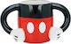Stor 3D Mickey Body Mug Ceramic Black 325ml