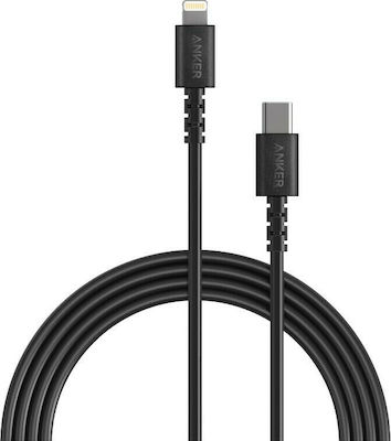 Anker PowerLine Select USB-C la Cablu Lightning Negru 1.8m (A8613G11)
