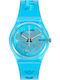 Swatch Love From A To Z Women's Watch with Turquoise Rubber Strap