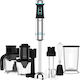 Cecotec Power TitanBlack 1200 XL TotalMix 04294 Blender de mână cu tijă din oțel inoxidabil 1200W Negru